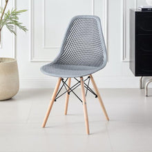 Silla Marcus, Color Gris Oscuro, Con espaldar y patas en Madera