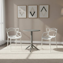 Combo Aura, Incluye Mesa Redonda y 2 Sillas en Color Blanco