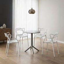 Combo Nest, Incluye Mesa Redonda y 4 Sillas en Color Blanco