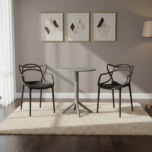 Combo Luxe, Incluye Mesa Redonda y 2 Sillas en Color Negro Oscuro