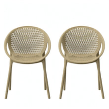 Set de 2 Sillas Selva con Brazos, Color Khaki, con Espaldar