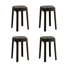 Butuco Apilable Maison, Color Negro, Diseño Moderno X4