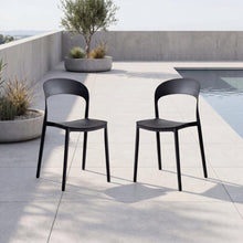 Silla Patrick, Color Negro, Con espaldar y diseño Moderno X2