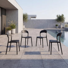 Silla Patrick, Color Negro, Con espaldar y diseño Moderno X4