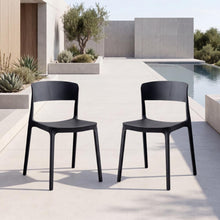 Silla Monaco, Color Negro, Con espaldar y diseño Moderno X2