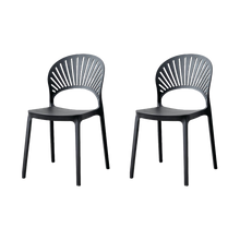 Silla Paraiso, Color Negro, Con espaldar y diseño Moderno X2