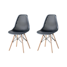 Silla Marcus, Color Negro, Con espaldar y patas en Madera X2
