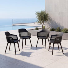 Silla  Con Cojin Max, Color Negro, Con espaldar en rejilla X4