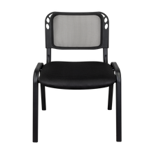 Silla Interlocutora, Negro, Con espaldar y diseño sencillo