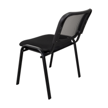 Silla Interlocutora, Negro, Con espaldar y diseño sencillo