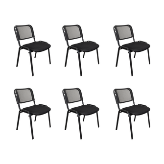 Silla Interlocutora, Negro, Con espaldar y diseño sencillo X6