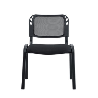 Silla Interlocutora, Negro, Con espaldar y diseño sencillo x5