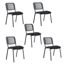 Silla Interlocutora, Negro, Con espaldar y diseño sencillo x5