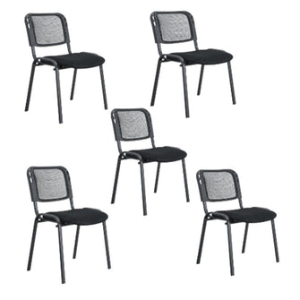 Silla Interlocutora, Negro, Con espaldar y diseño sencillo x5