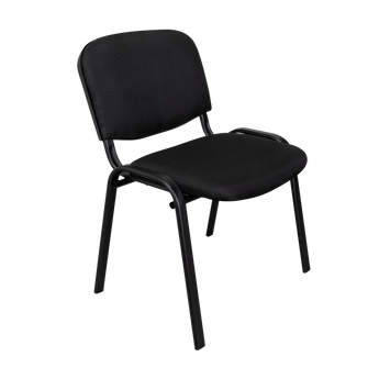Silla Interlocutora, Negro, Con espaldar y diseño sencillo X4