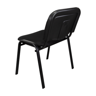 Silla Interlocutora, Negro, Con espaldar y diseño sencillo X4