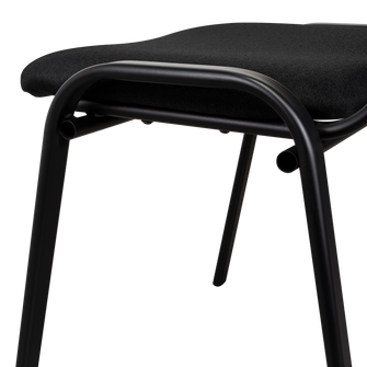 Silla Interlocutora, Negro, Con espaldar y diseño sencillo X4