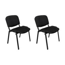 Silla Interlocutora, Negro, Con espaldar y diseño sencillo X2