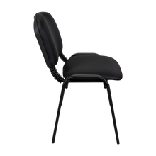 Set de 4 Sillas Interlocutora, Negro, con Espaldar y Diseño Sencillo sin Brazo