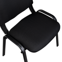 Set de 2 Sillas Interlocutora, Negro, con Espaldar y Diseño Sencillo sin Brazo