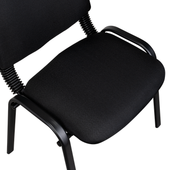 Silla Interlocutora, Negro, Con espaldar y diseño sencillo sin brazo X4