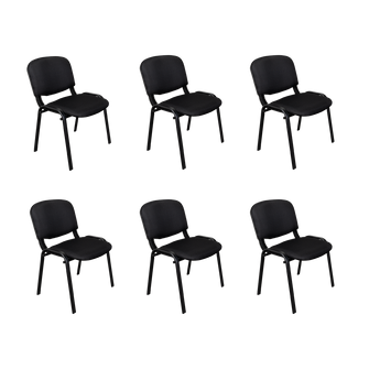 Silla Interlocutora, Negro, Con espaldar y diseño sencillo sin brazo X6