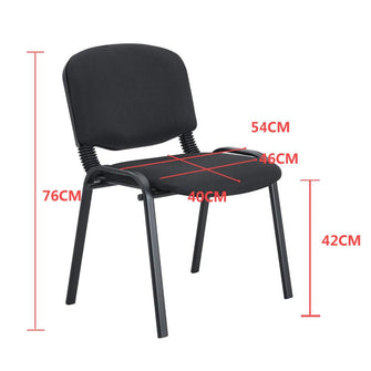 Silla Interlocutora, Negro, Con espaldar y diseño sencillo sin brazo paño x5
