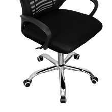 Silla de Escritorio Liz, Negro, cuenta con brazos y espaldar