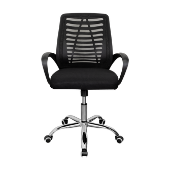 Silla de Escritorio Liz, Negro, cuenta con brazos y espaldar