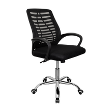 Silla de Escritorio Liz, Negro, cuenta con brazos y espaldar