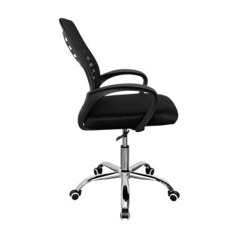 Silla de Escritorio Liz, Negro, cuenta con brazos y espaldar