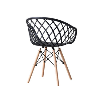 Silla Oasis con Brazos, Color Negro, Con espaldar X4