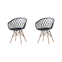 Silla Oasis con Brazos, Color Negro, Con espaldar X2