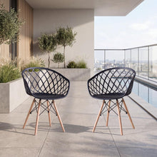 Silla Oasis con Brazos, Color Negro, Con espaldar X2