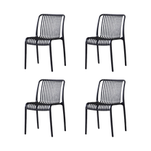 Silla Terra, Color Negro, Con espaldar X4