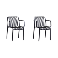 Silla Terra con Brazos, Color Negro, Con espaldar X2