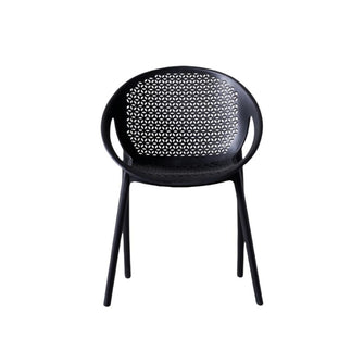 Silla Selva Con Brazos, Color Negro, Con espaldar