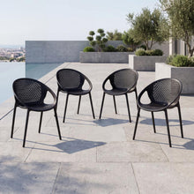 Silla Selva Con Brazos, Color Negro, Con espaldar X4