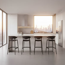 Butaco para Barra Elena, Color Negro, Diseño Moderno X2