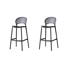Butaco para Barra Paraiso, Color Negro, Diseño Moderno X2