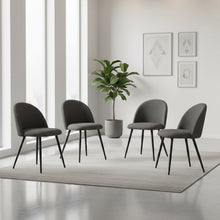 Set de 4 Sillas Core, Color Negro, Con espaldar y diseño Moderno