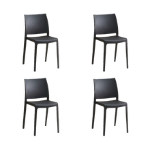 Silla Soho, Negro, Con espaldar cerrado y diseño minimalista X4