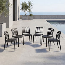Silla Brooklyn, Negro, Con espaldar en rayas y diseño minimalista X6