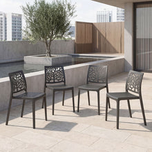 Silla Harlem, Negro, Con espaldar en forma de árbol y diseño minimalista X4