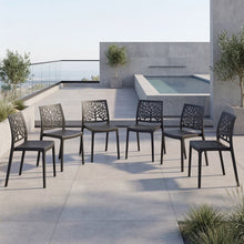 Silla Harlem, Negro, Con espaldar en forma de árbol y diseño minimalista X6
