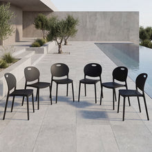 Silla Queens, Negro, Con espaldar redondo y diseño minimalista X6