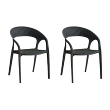 Silla Axel, Negro, Con Espaldar, reposa brazos y con textura trenzada X2