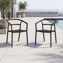 Silla Porto, Negro, Con espaldar minimalista y diseño Moderno X2