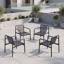 Silla Lounge Parma, Negro, Con espaldar y diseño Moderno X4