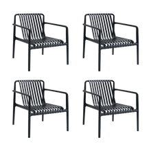 Silla Lounge Parma, Negro, Con espaldar y diseño Moderno X4